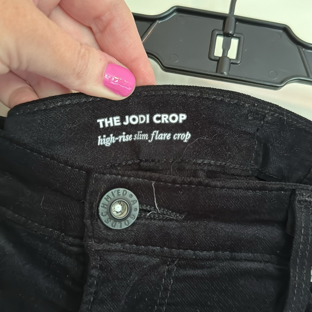 AG Jodi Crop high rise flare crop velvet pants. - Picture 6 of 9